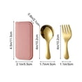 thumbnail image 1 of Btomtd Ensemble de Couverts en Acier Inoxydable Cuillère Fourchette en Acier Inoxydable 304 avec Boîte, Rose, 1 of 5