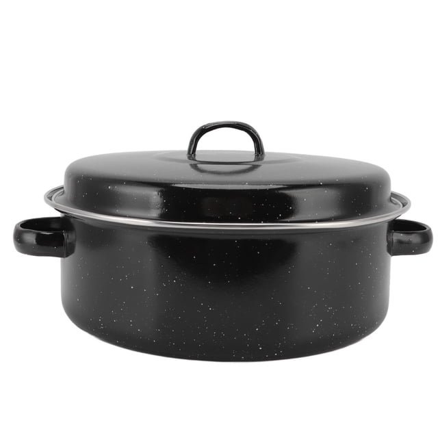 Roasting Pan, Non Stick Safe Roaster Pan For Household For Barbecue For Baked Sweet Potatoes Iron Cover 28cm
