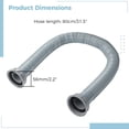 thumbnail image 2 of Sink Drain Pipe Plastic: Flexible Down Pipe Drain Hose Extension for Wash Basin, 2 of 5