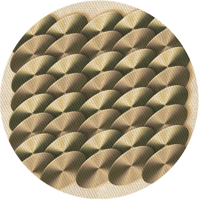 Ahgly Company Tapis Rond Lavable en Machine Intérieur Transitionnel Chêne Brun, 4 Pieds Rond