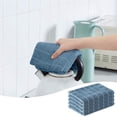 thumbnail image 1 of Fridja Microfiber Dish Towels , Solid Color Soft Super Absorbent and Lint Free Kitchen Towels Tea Towels and Bar Towels, 4 Pack (Lattice Designed Blue Colors) - 26 x 18 Inch, 1 of 5
