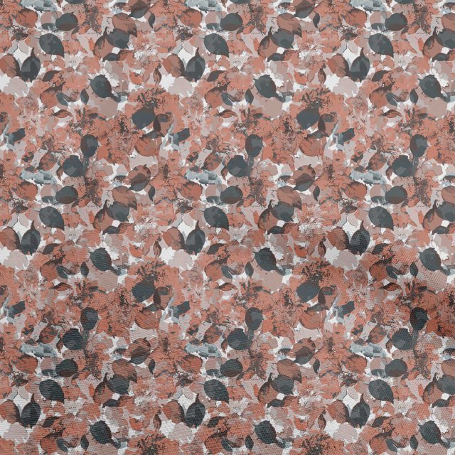 oneOone Cotton Poplin Rust Brown Fabric Abstract Floral Sewing Craft Projects Fabric Prints By Yard 42 Inch Wide-2rb