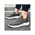 thumbnail image 2 of Woobling Man Shoes Closed Toe Sneakers Low Top Trainers Soft Males Non Slip Solid Color Dark Grey 9, 2 of 8