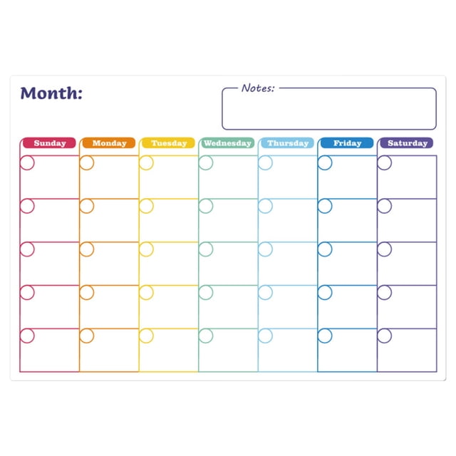 Magnetic Monthly Refrigerator Schedule | Custom Erasable Message Board | PET Whiteboard | Soft Writable Surface | 30x43cm | Family & Office Organization Tool