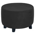 thumbnail image 2 of GUOOL Housses Rondes pour Pouf Housses pour Pouf en Spandex Amovibles Housses de Protection pour Repose-Pieds Noir, 2 of 8