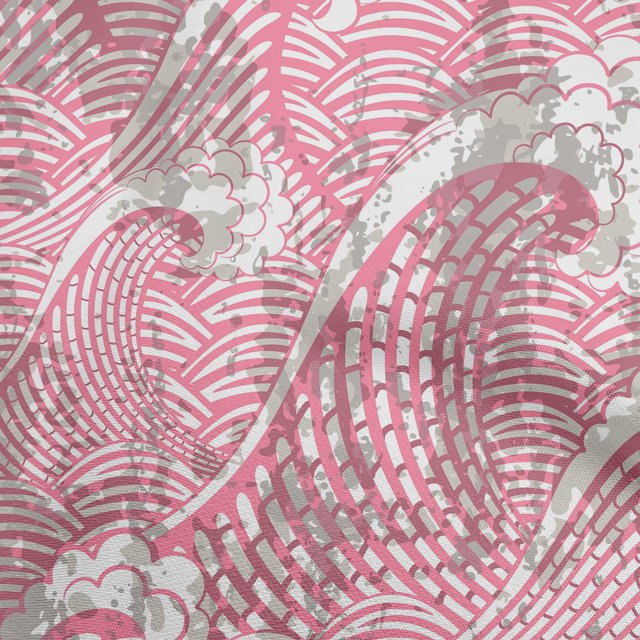oneOone Rayon Light Pink Fabric Japanese Craft Projects Decor Fabric Printed By The Yard 56 Inch Wide