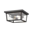 thumbnail image 1 of Beacon 3 Light Outdoor Flush Ceiling Mount Fixture Clear Beveled, 1 of 1