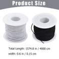 thumbnail image 2 of Corde Élastique pour Bracelets, Corde Élastique Blanche, Corde de Bracelet, Corde de Collier Moderne, Corde pour Fabrication de Bracelets, Corde de Bracelet Extensible, Corde de Bracelet Durable, 2 of 2
