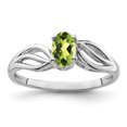 thumbnail image 1 of Bague Péridot en Argent Sterling 925 Rhodié, 1 of 2