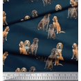 thumbnail image 3 of Soimoi Velvet Fabric Beagle,Cane Corso & English Cocker Spaniel Dog Print Sewing Fabric Yard 58 Inch Wide, 3 of 5
