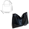 thumbnail image 3 of Trendy Ladies' Tote Bag Large Capacity Soft Leather Shoulder Bag Handcarry Bucket Purse, 3 of 5