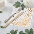 thumbnail image 5 of 50pcs Gold Table Paper Napkins, 3 Ply, Cocktail Napkins 33 * 33cm Gold Dots Napk, 5 of 5