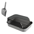 thumbnail image 3 of Open Top Cat Litter Box, Pet Litter Box, Cat Litter Box, Kitten Potty Toilet for Gray, 3 of 9