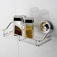thumbnail image 4 of Shower Shelf with Strong Suction Cups Rustproof Chrome Organizer for Bathroom Kitchen No Drill Installation, 4 of 5