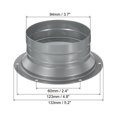 thumbnail image 2 of Unique Bargains Raccord de Conduit de 4 Pouces Bride Métallique Raccord Droit Bride de Tuyau Ronde Conduit de Ventilation, 2 of 5