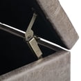 thumbnail image 2 of Elliot Coffee Table Storage Ottoman in Distressed Grey Taupe Faux Air Leather, 2 of 8