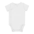 thumbnail image 1 of MIASHUI Baby Short Sleeve Side Snap Bodysuit Unisex Solid Color Soft Clothes,White,NB, 1 of 3