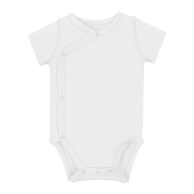 MIASHUI Baby Short Sleeve Side Snap Bodysuit Unisex Solid Color Soft Clothes,White,NB