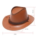 thumbnail image 2 of Chapeau de Cowboy Western Uni pour Adulte, Protection Solaire, Chapeau Coupe-Vent en Cuir, 2 of 2