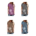 thumbnail image 3 of yingyy T-shirt pour Femme Imprimé Blouse Décontractée à Manches Courtes Col Rond Haut, Bleu, P Bleu m, 3 of 5