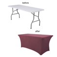 thumbnail image 3 of Elastic Tablecloth Decorative Close-fitted Unique Banquet Rectangular Table Cover, 3 of 5