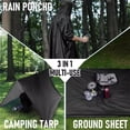 thumbnail image 3 of Transemion Adult Rain Poncho Waterproof Reusable With Adhesive Fastener Lightweight black, 3 of 6