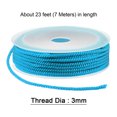 thumbnail image 2 of Unique Bargains Twisted Nylon Twine Thread Beading Cord 3mm 7M/23 Feet Extra Strong Braided Nylon String, Bright Blue, 2 of 6