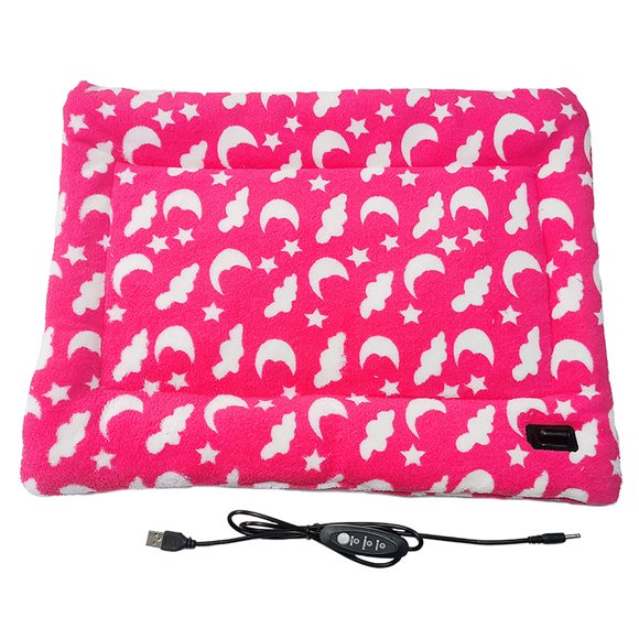 Coussin Chauffant pour Animaux, Thermostat Lavable à Trois Vitesses pour Chats et Chiens, Tissu en Peluche Pratique