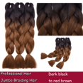 thumbnail image 2 of Ombre Jumbo Braiding Hair Extensions High Temperature Synthetic Twist Hair Multiple Colored Hair, 2 of 5