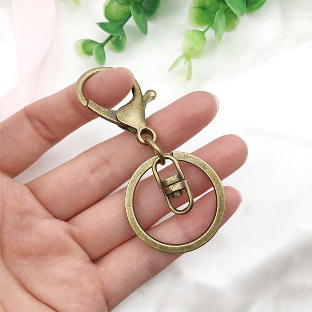 Ruiboury 10pack/lot Carabiners Lobster Claw For Keychain - Strong And Functional Accessories For Easy Key Ancient cyan 1Set