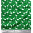 thumbnail image 1 of Soimoi Crepe Silk Fabric Flamingo Bird Decor Fabric Printed Yard 42 Inch Wide, 1 of 3
