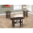 thumbnail image 2 of Monarch Specialties Table Set, 3pcs Set, Coffee, End, Side, Accent, Living Room, Laminate, Brown, Transitional, 2 of 2