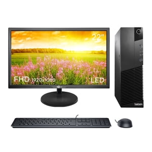 Lenovo rénové M93P Bureau SFF I5-4570 16GB RAM 1TB SSD avec NEW 22 Moniteur Tecnii HDMI, VGA, clavier & La souris gagne 10 Pro