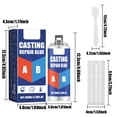 thumbnail image 3 of Metal Casting Adhesive High Strength Bonding Glue For Metal Repair Heavy Duty Epoxy Glue With Spatula For Diy Home Repair Automotive Fix Tool Glue, 3 of 9