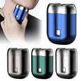 thumbnail image 1 of Mini Double Head Electric Shaver USB Rechargeable Waterproof Travel Rotary Razor Portable Men Hair Beard Trimmer Remover Tool Father Boyfriend Gift, 1 of 8