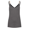 thumbnail image 2 of CHUANK Ichuanyi Blouse à Imprimé Sans Manches à Col en V pour Femmes, Décontractée, Ample, à Fermeture Éclair, 2 of 8