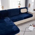 thumbnail image 2 of 2024 Soft Velvet Sofa Seat Cushion Cover - Stretch Non-Slip Sofa Cover Couch Cushion Covers for Sectional Sofa L Shape  Sofa Cushion Slipcover Furniture Protection (Grey  Large Single Sea, 2 of 12