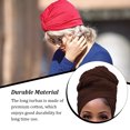 thumbnail image 3 of tredstone Turban Nœud Style Simple Hijab Tuque Polyvalente Foulard Extensible Respirant Bonnet Anti-Perte Couvre-Chef pour Femmes Accessoires Café, 3 of 8