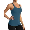 thumbnail image 4 of Charmo Women's Ribbed Camisole Workout Tank Tops with Built in Bra Basic Undershirt, 4 of 8