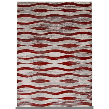 ECARPET Neela Ivory/Red Rug