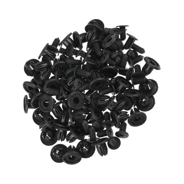VONKY Black Universal Car Clips For Easy Installation And Wide Application Range Easy-to- ABS Car Clips Universal Rivets Package 2(50PCS) 1Set