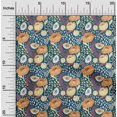 thumbnail image 2 of oneOone Coton Flex Bleu Sarcelle Tissu Flore Matière de Robe Tissu Imprimé Tissu au Mètre 40 Pouces Wide-9Q, 2 of 4