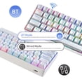 thumbnail image 3 of Amdohai Clavier Mécanique Compact Multi-Appareils avec 64 Touches Mode BT et Filaire 18 Effets Rétroéclairés RVB Retournement N-key Commutateurs Blanc Rouge, 3 of 5