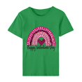 thumbnail image 4 of Meichang Hauts pour Femmes Chemise Tendance de la Saint-Valentin Hauts Mignons Imprimé Cœur Hauts de Vacances Manches Courtes Col Rond Décontracté Chandail Blouses, 4 of 5