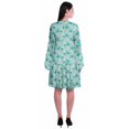 thumbnail image 4 of Moomaya Robe d'Été Fluide à Manches Longues Imprimée pour Femmes, Longueur Genou, Évasée, 4 of 6