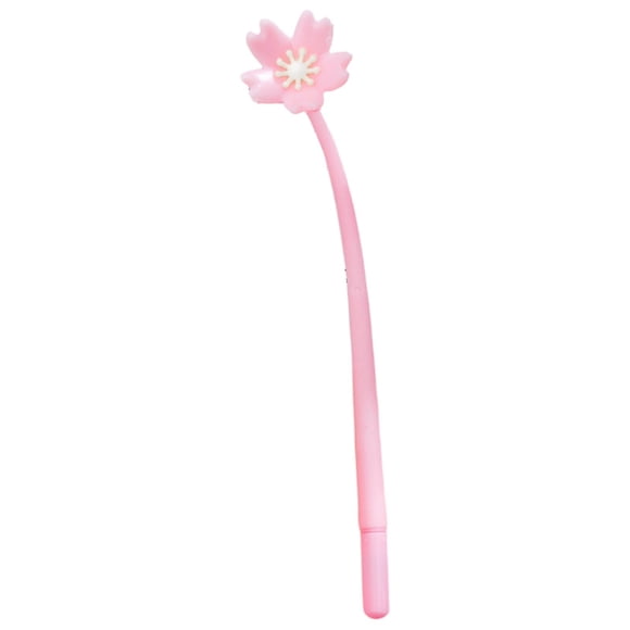 Cxui Gel Pens | Sakura Floral Gel Ink Pens Fine Tip, Smooth Writing Kawaii Style Pens for Journaling & Art, Cute Office Stationery Gift Set, Sakura Soft Silicone Gel Pen