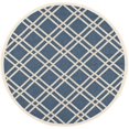 thumbnail image 1 of Safavieh Courtyard Navy Indoor Outdoor Rug - Round 4', 1 of 2