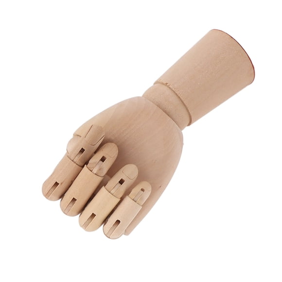 Flexible Wooden Hand Model For Sketching Drawing Painting, Moveable Artists Manikin Hand Figure, Sturdy Wood Material, Lifelike Details, Non Slip Velvet Cloth, Multi