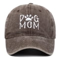 thumbnail image 3 of HNMKIU DOG MOM Embroidered Washed Outdoor Casual Sun Protection Baseball Hat Adjustable for Women 04_Coffee,One Size, 3 of 3