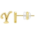 thumbnail image 1 of Boucles d'Oreilles Alphabet 26 en Or avec Finition Plaquée Or pour Femmes, 1 of 9